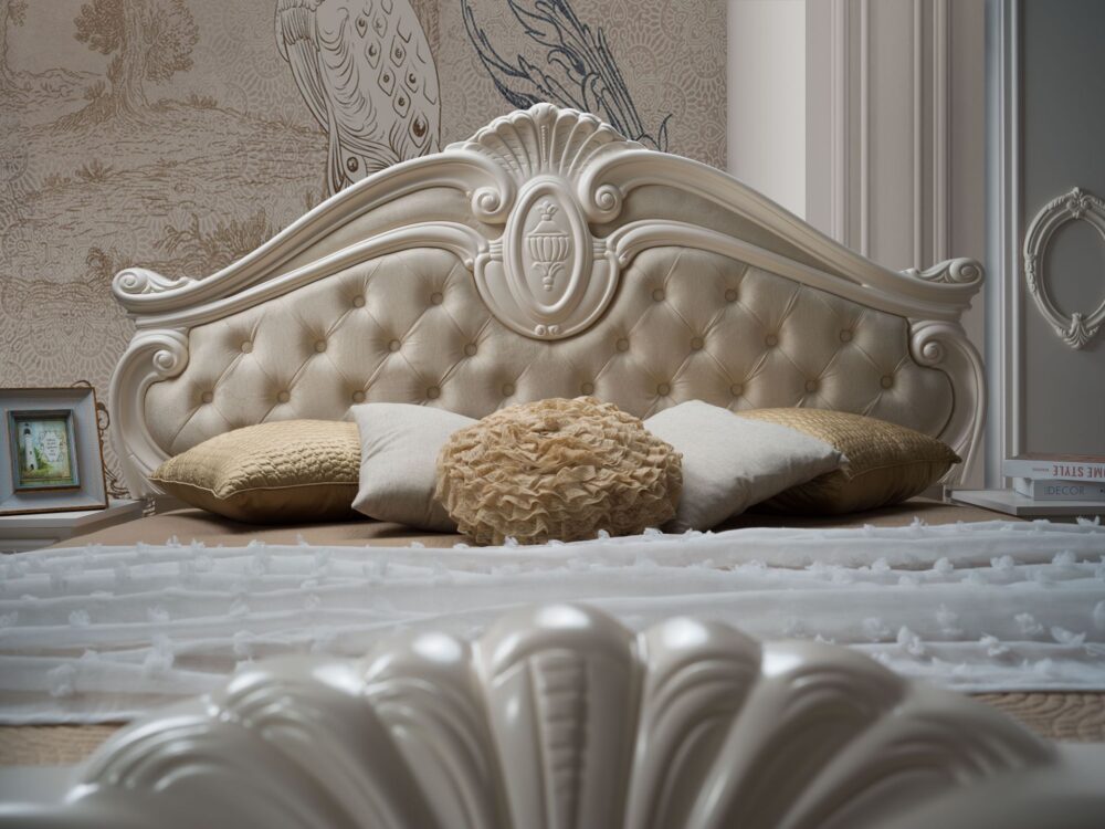 Barock Schlafzimmer Nora in Beige 7-Teilig – Bild 3