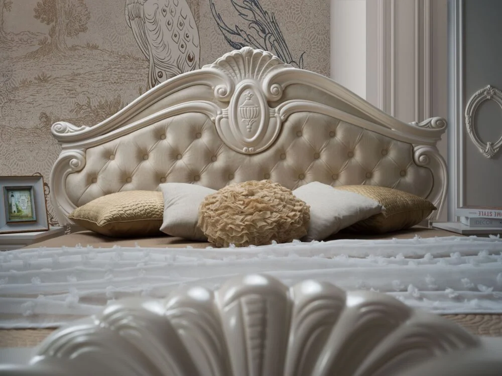 Barock Schlafzimmer Nora in Beige 7-Teilig – Bild 3