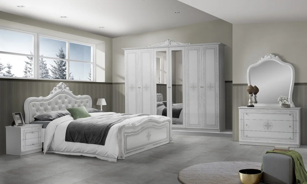 Barock Schlafzimmer Set Luisa in Weiss
