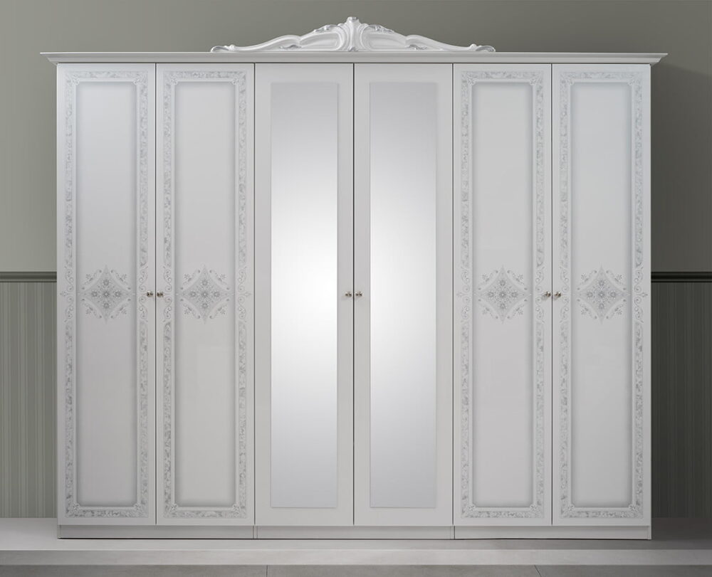 Barock Schlafzimmer Set Luisa in Weiss – Bild 4