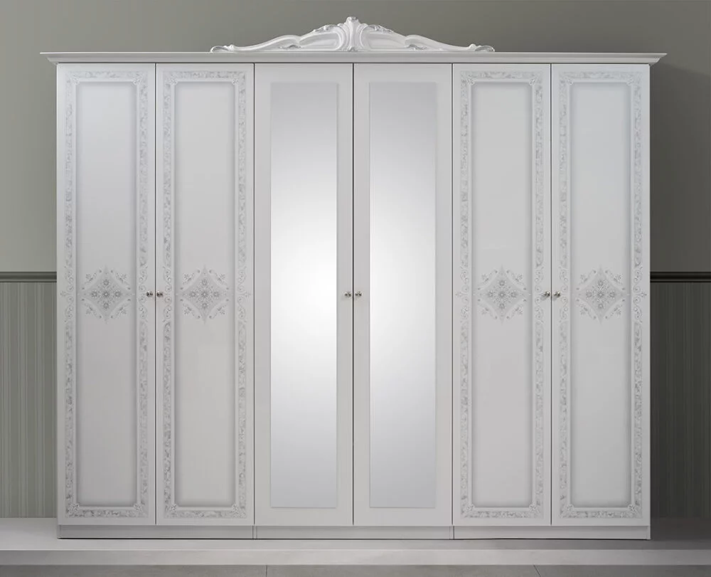 Barock Schlafzimmer Set Luisa in Weiss – Bild 4
