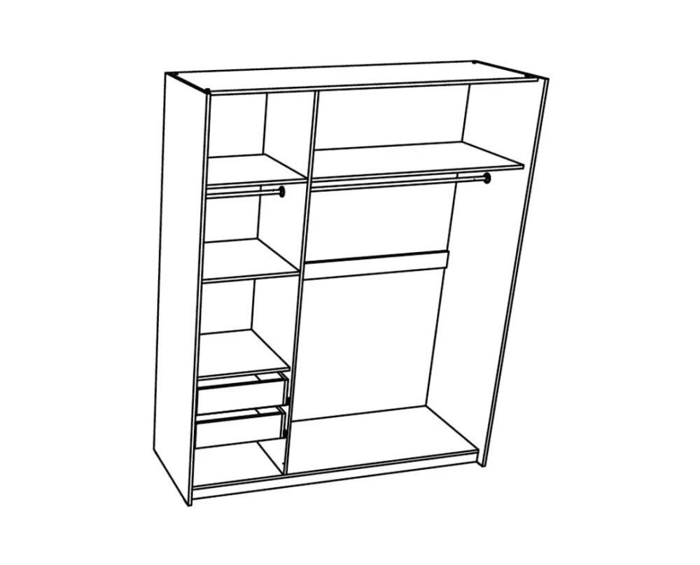 ELEGANCE LINE Amerikanischer Schrank AP 180 O – Bild 5