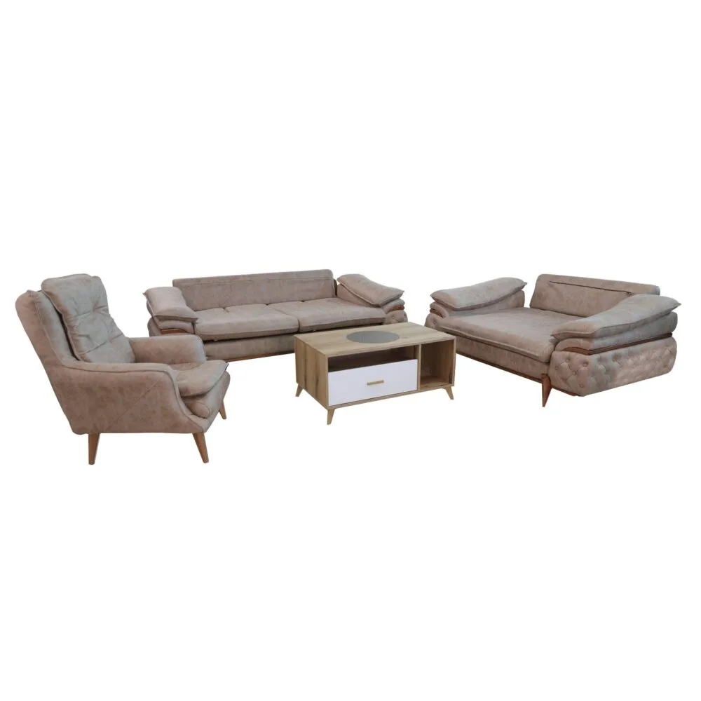 Sofa Set Maja 3+2+1 Beige – Bild 2