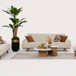 Sofa Set Ruby 3+2+1 (Zwei Dreisitzer & ein Sessel) Bouclé-Stoff Beige