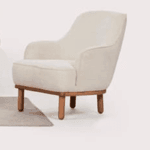 Sessel Ruby Bouclé-Stoff Beige