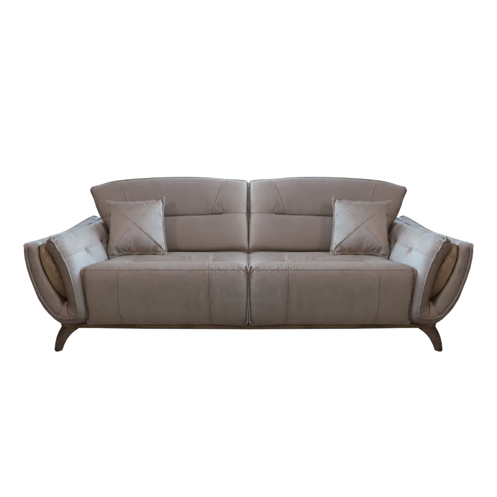 Dreisitzer Berlin Beige & Grau – Bild 6