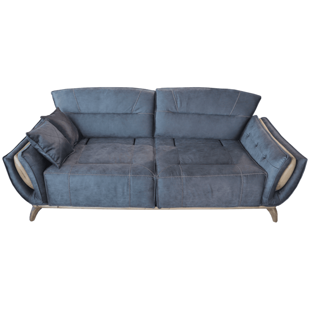 Dreisitzer Berlin Beige & Grau – Bild 2