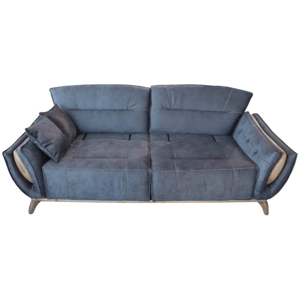 Dreisitzer Berlin Beige & Grau – Bild 2