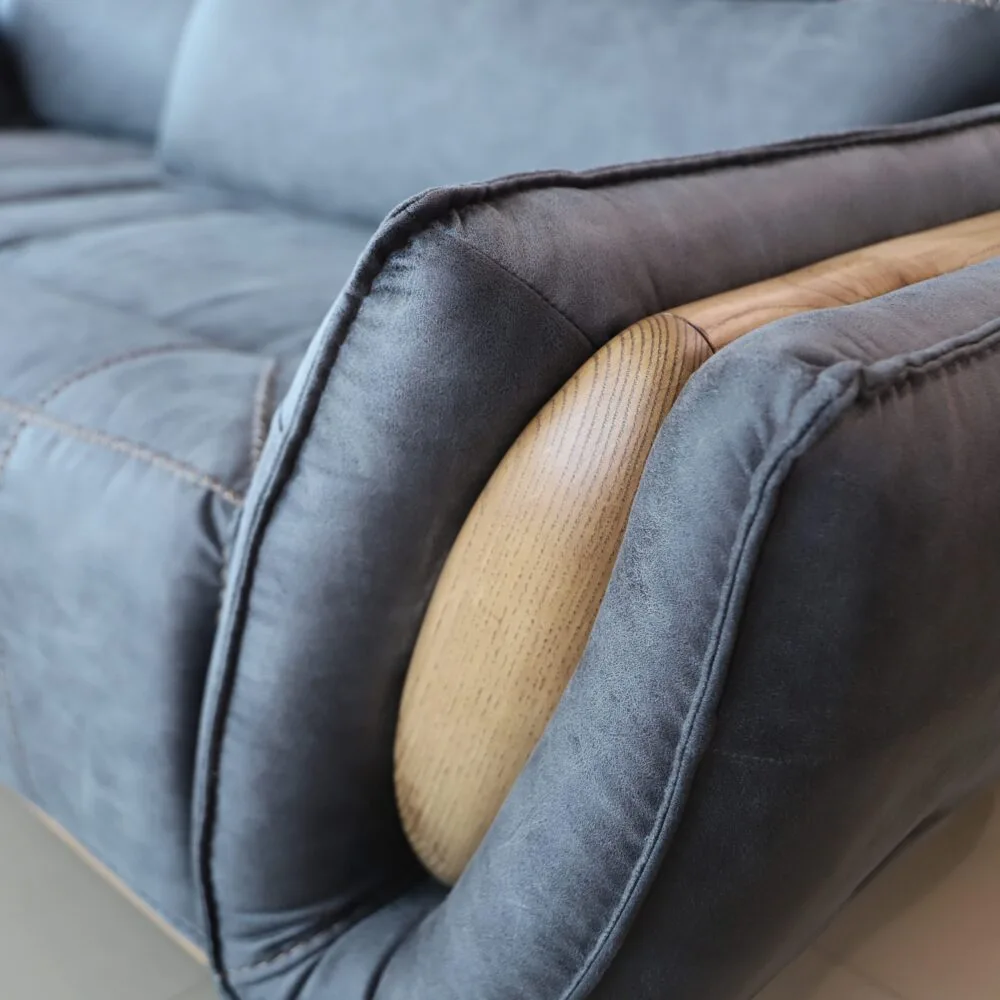 Dreisitzer Berlin Beige & Grau – Bild 4