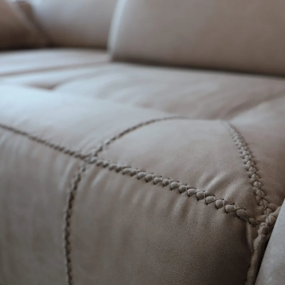 Dreisitzer Berlin Beige & Grau – Bild 9