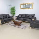 Sofa Set Royal 3-2-1 in Anthrazit