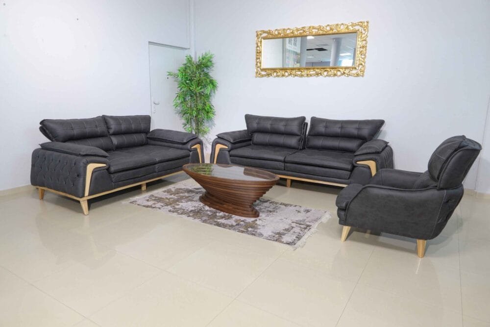 Sofa Set Royal 3-2-1 in Anthrazit – Bild 4
