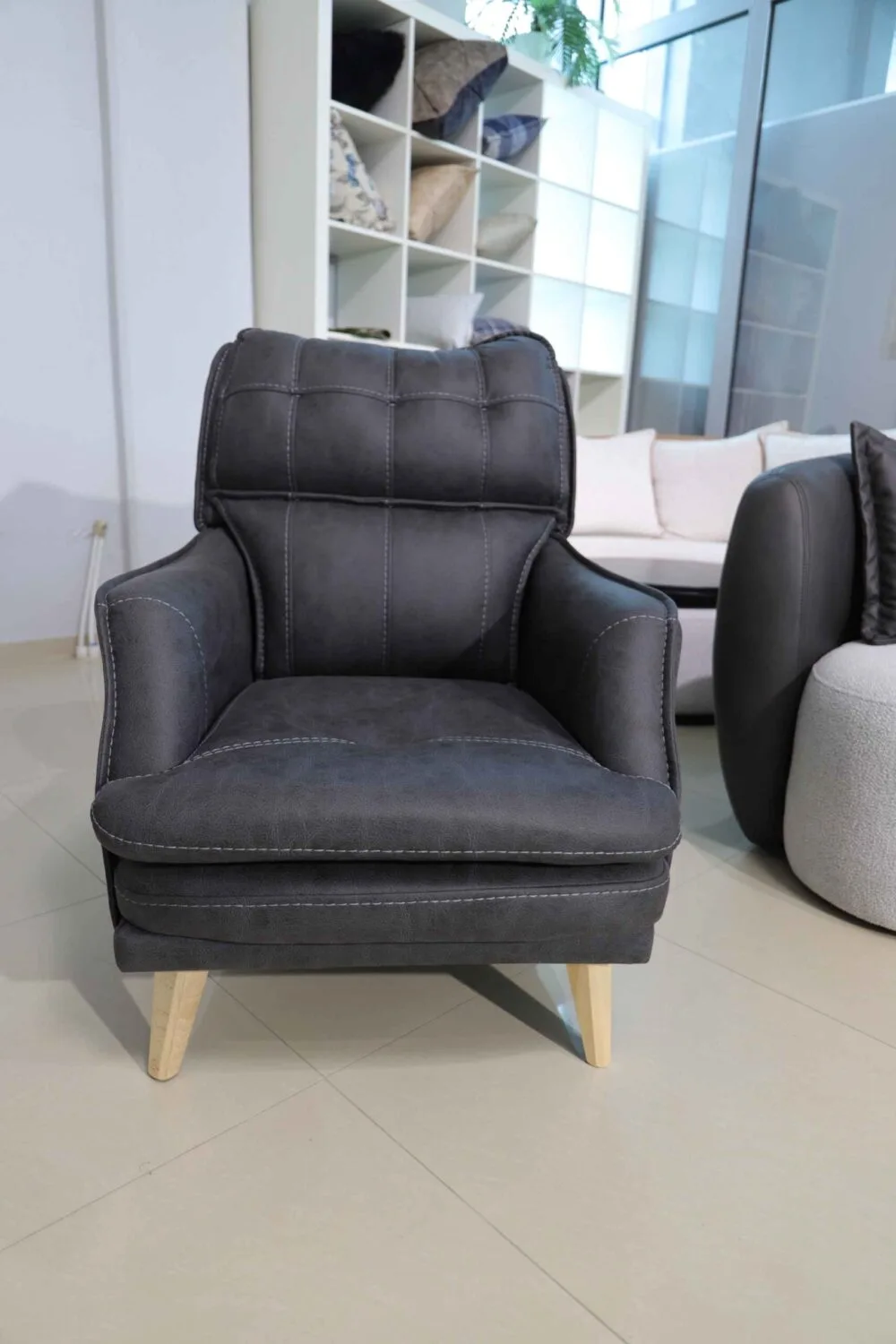 Sofa Set Royal 3-2-1 in Anthrazit – Bild 8