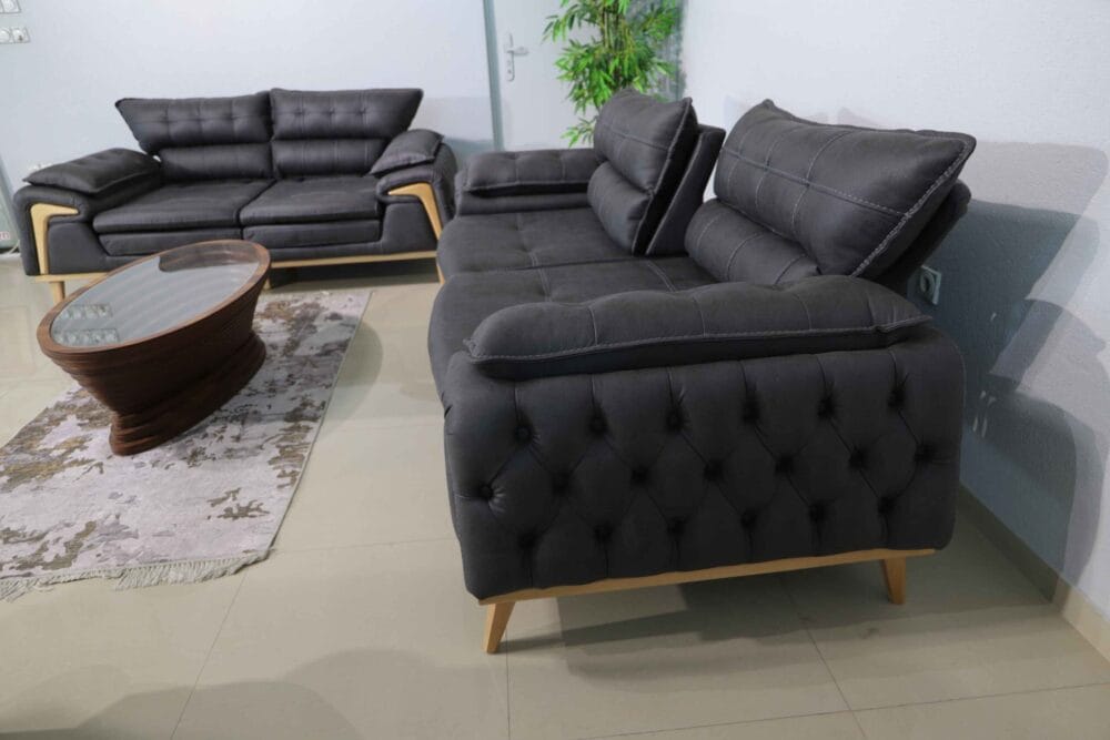 Sofa Set Royal 3-2-1 in Anthrazit – Bild 5