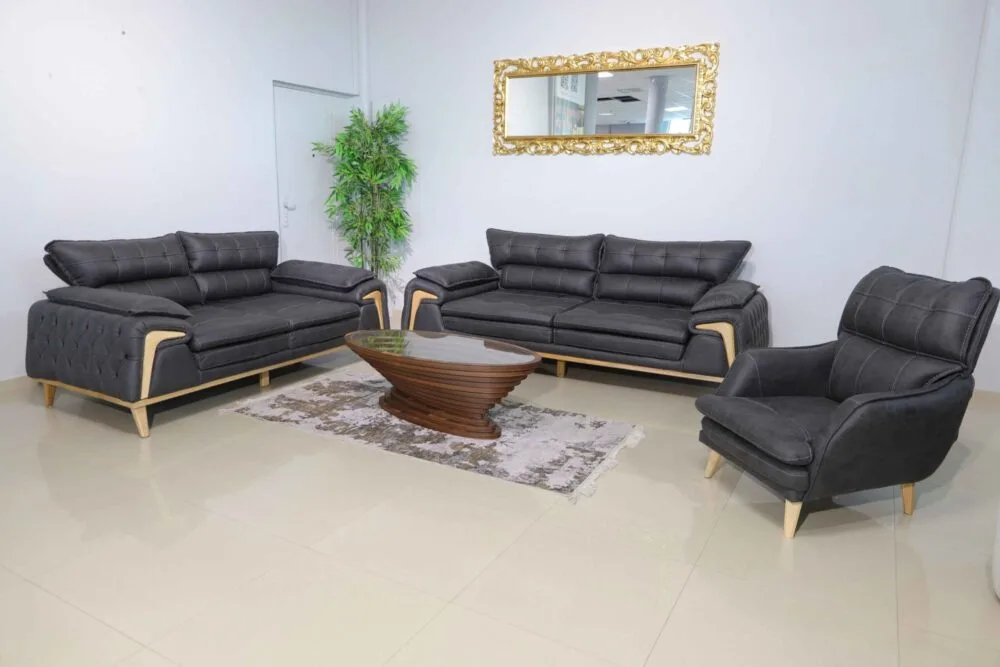 Sofa Set Royal 3-2-1 in Anthrazit – Bild 2