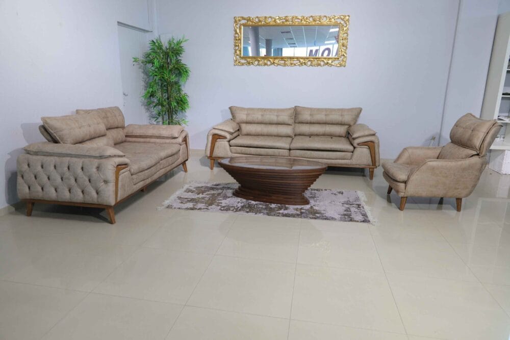 Sofa Set Royal 3-2-1 Beige – Bild 6