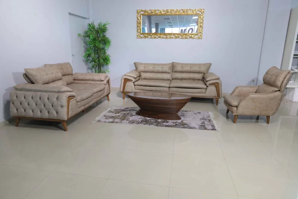 Sofa Set Royal 3-2-1 Beige – Bild 6