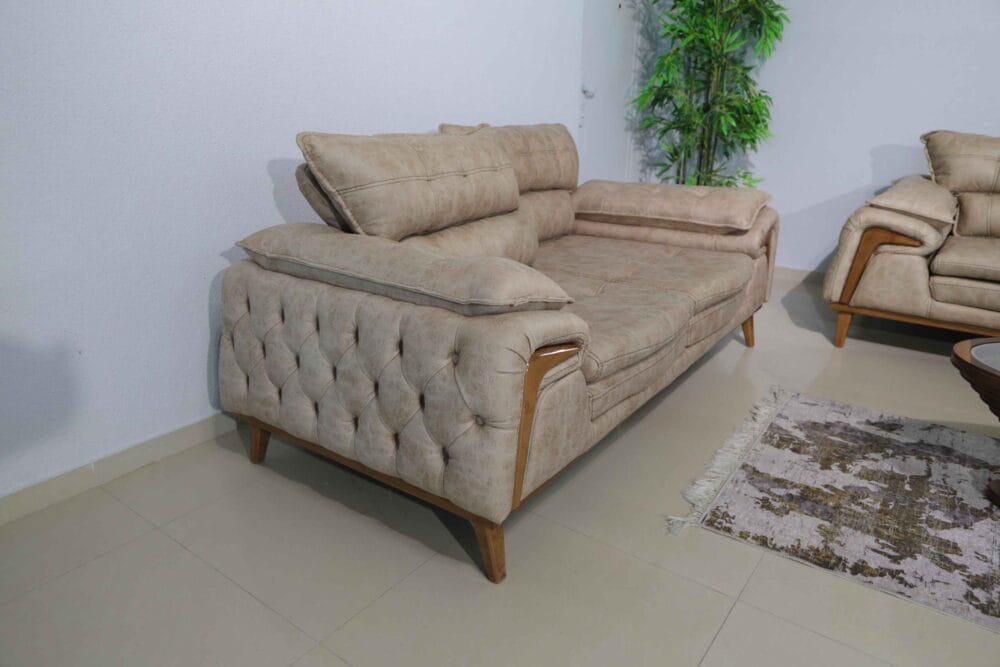 Sofa Set Royal 3-2-1 Beige – Bild 5
