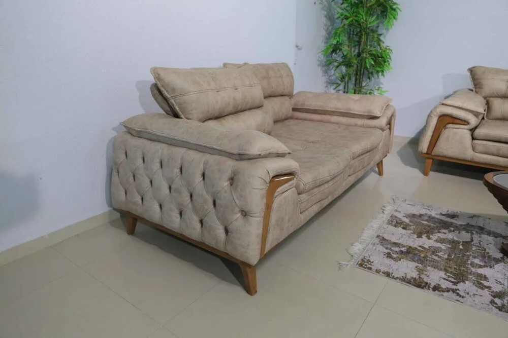 Sofa Set Royal 3-2-1 Beige – Bild 5