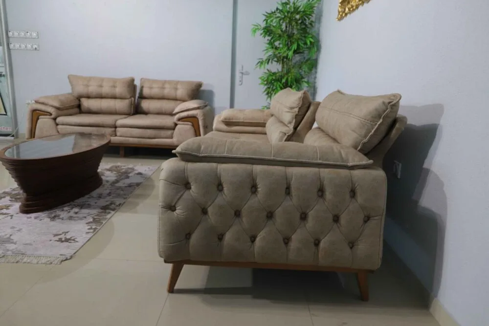 Sofa Set Royal 3-2-1 Beige – Bild 3