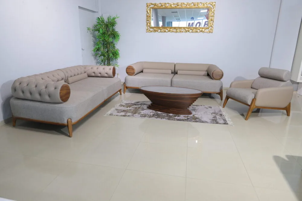 Sofa Set Denver Lux 3+3+1 Beige – Bild 2