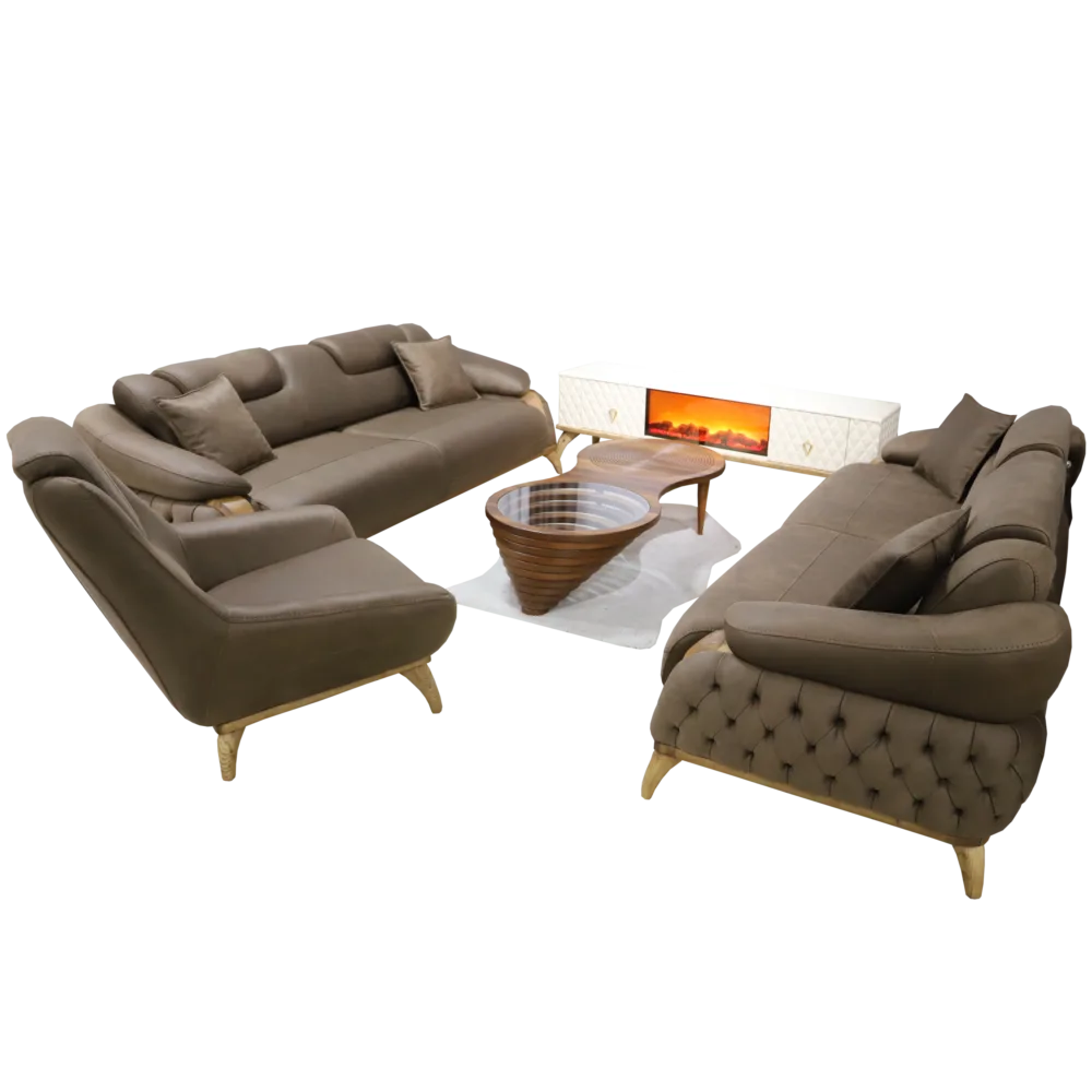 Sofa Set Anatolia 3+3+1 Braun