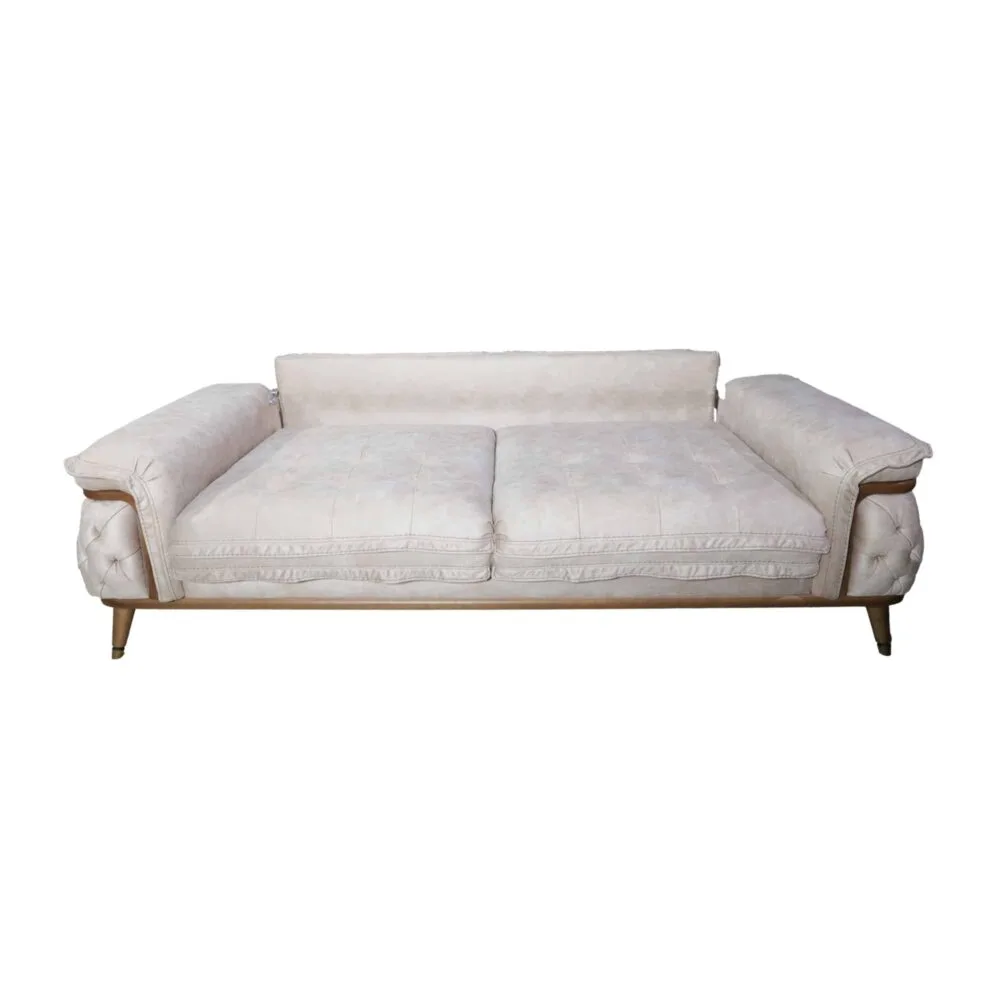 Dreisitzer Firence Beige Stoff – Bild 4