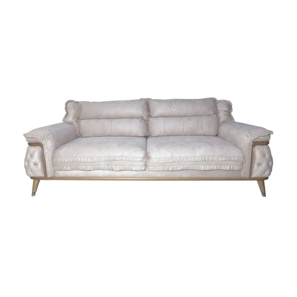 Dreisitzer Firence Beige Stoff