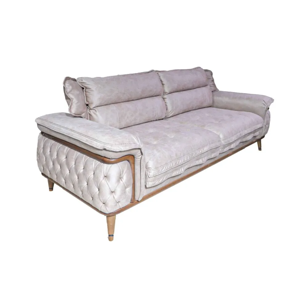 Dreisitzer Firence Beige Stoff – Bild 2