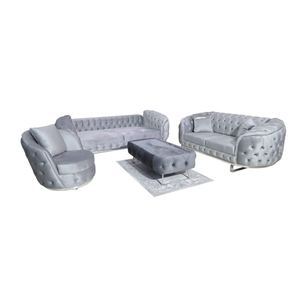 Sofa Set Parma 3+2+1 Grau – Bild 2