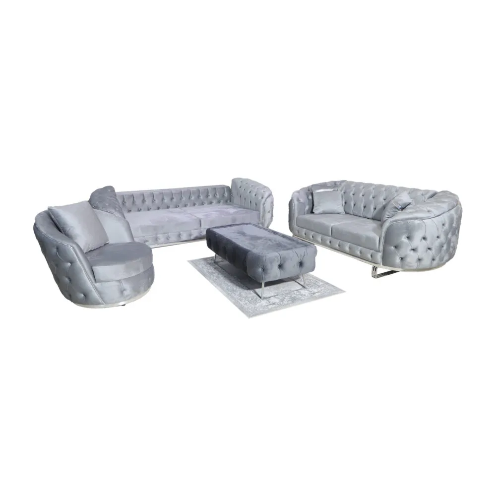 Sofa Set Parma 3+2+1 Grau – Bild 2
