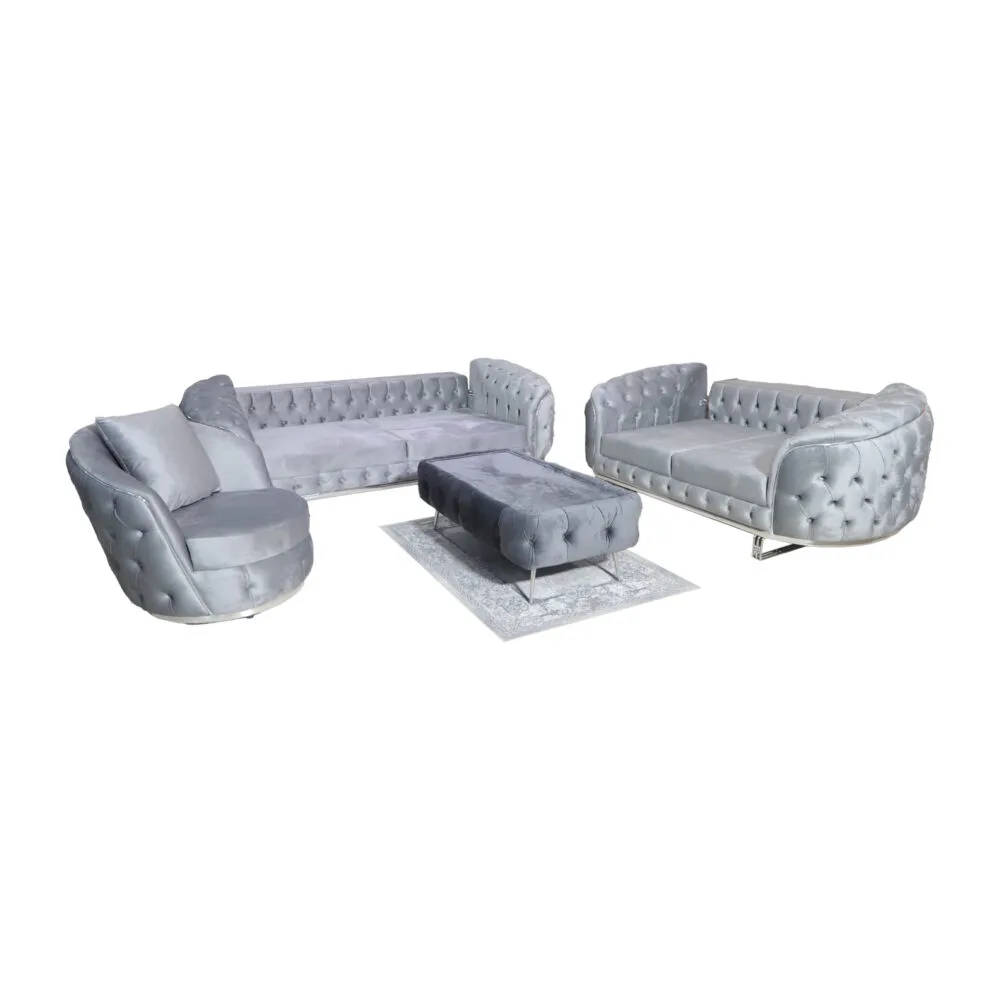 Sofa Set Parma 3+2+1 Grau – Bild 3