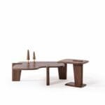 Wohnzimmertisch Van Gogh Walnuss Holz Set Duo