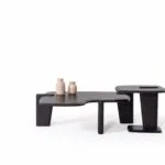 Wohnzimmertisch Van Gogh Schwarzes Holz Set Duo