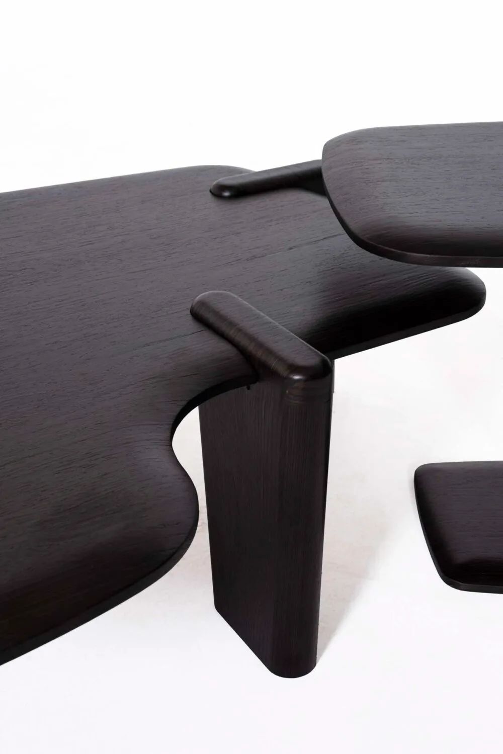 Wohnzimmertisch Van Gogh Schwarzes Holz Set Duo – Bild 6