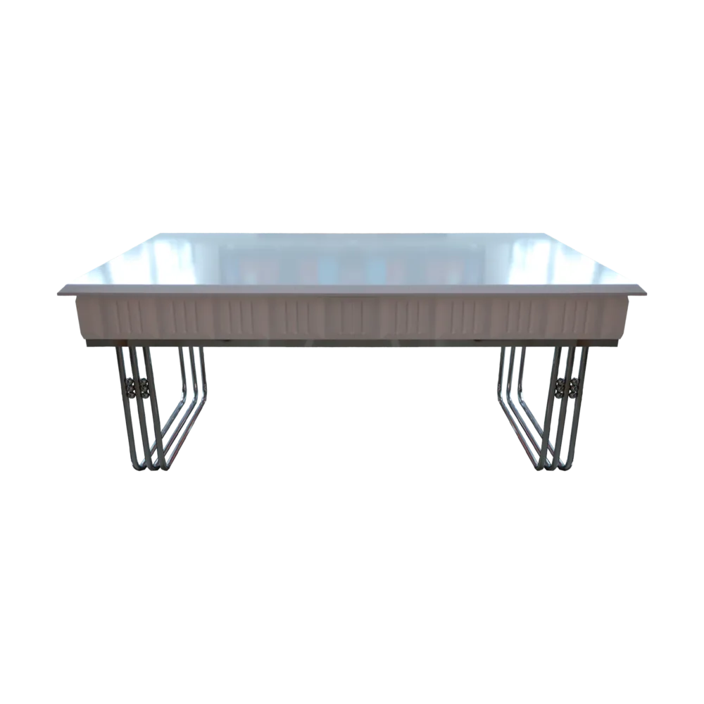 Wohnzimmertisch Parma Weiß-Silber