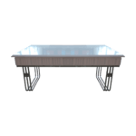 Wohnzimmertisch Parma Weiß-Silber