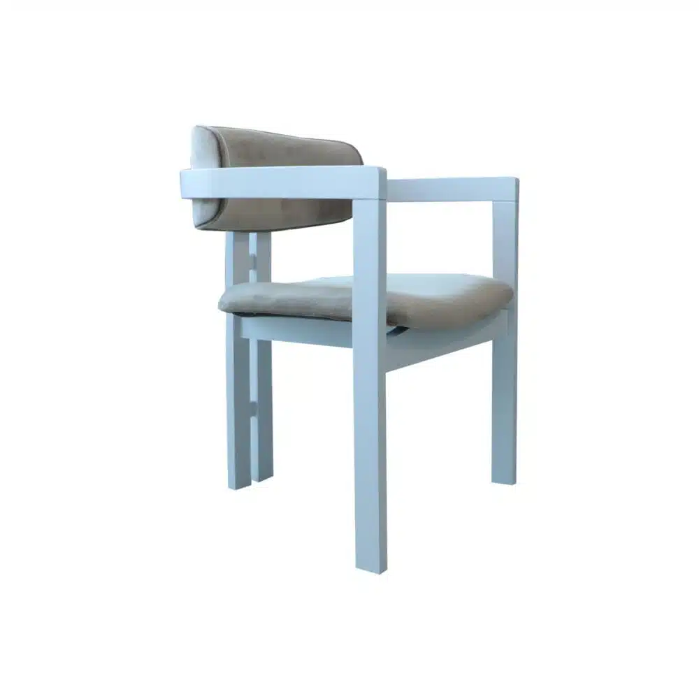 Stühl Rio mit weißen Beinen – Beige