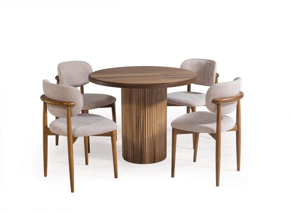 Esstisch Milano Walnuss 100×100 cm – Elegant und Zeitlos – Bild 3