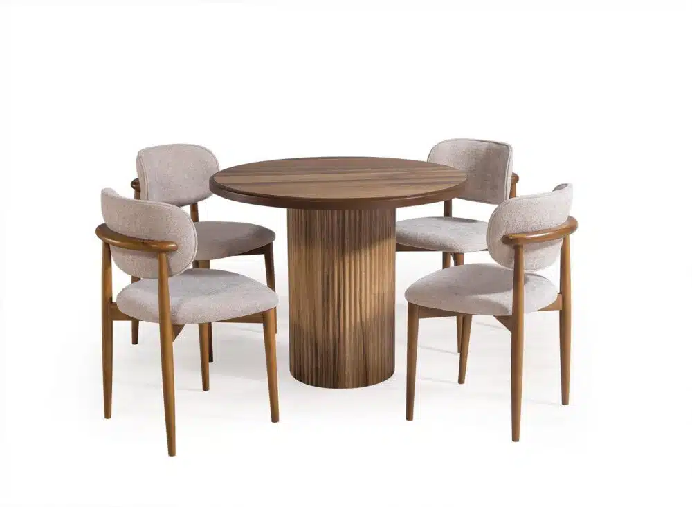 Esstisch Milano Walnuss 100×100 cm – Elegant und Zeitlos – Bild 3
