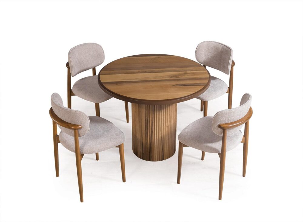 Esstisch Milano Walnuss 100×100 cm – Elegant und Zeitlos – Bild 4